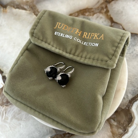New ✨Judith Ripka black Onyx earrings - Picture 5 of 8